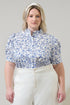 Kearny Floral Finley Ruffle Button Down Top Curve